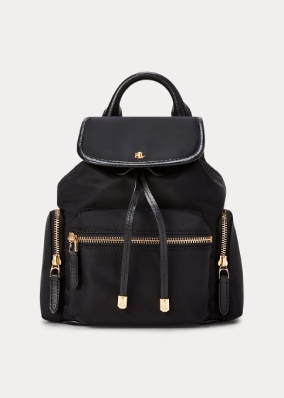 Mochilas Ralph Lauren Mujer Negros - Nylon Keely Small - EHBPG1429